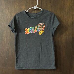 Cat & Jack Charcoal Gray Short Sleeve 'Unity' Graphic Tee
